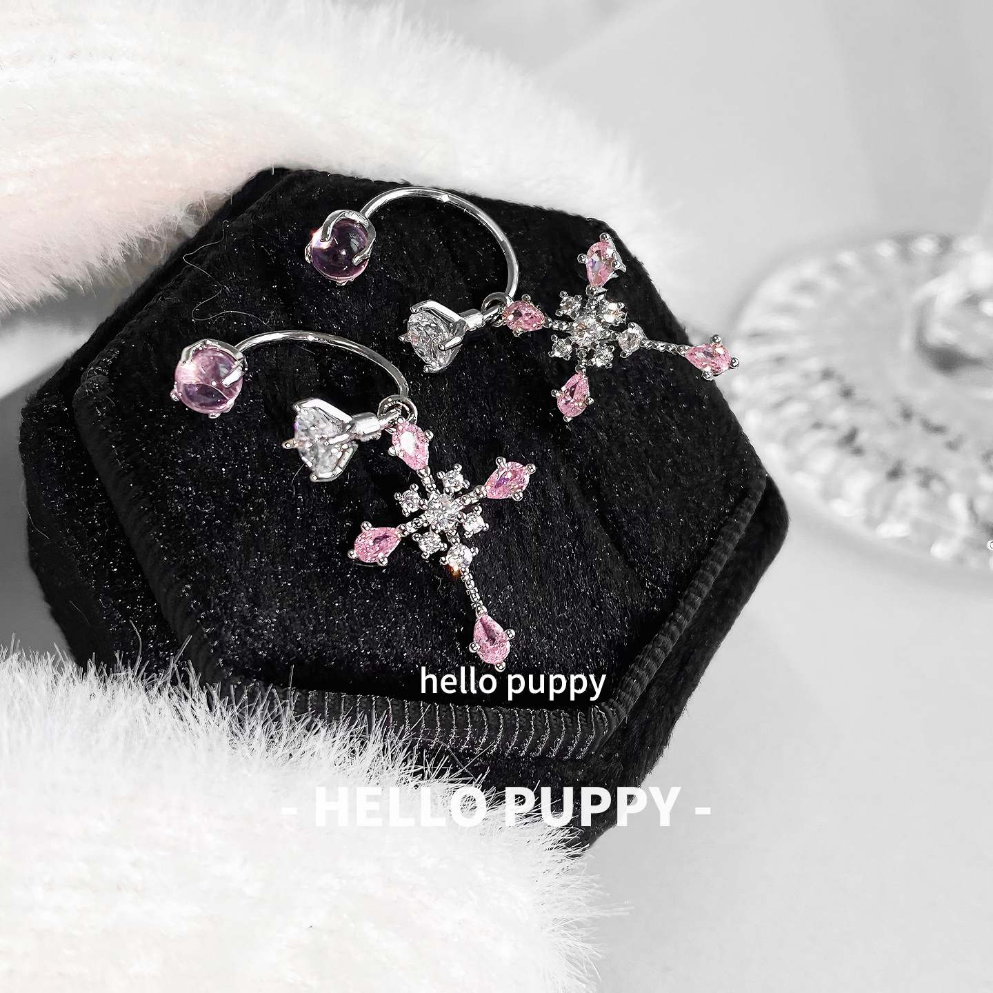 hellopuppy粉色少女心马蹄环