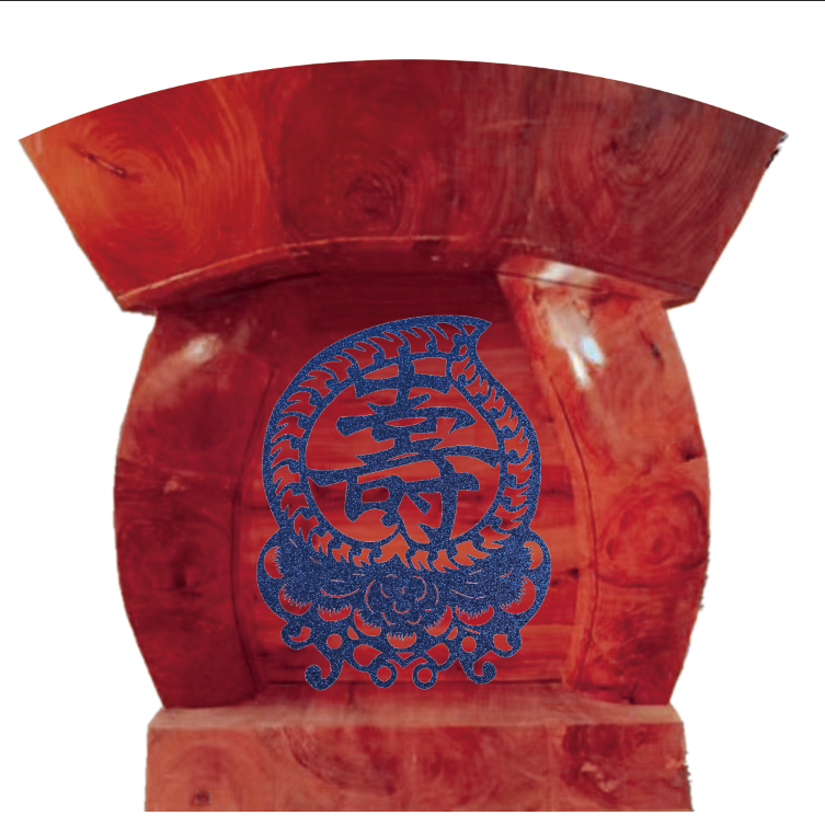 棺材装饰品贴画纸木寿塑料镀金装饰品配件(10套起)棺材上 天盖