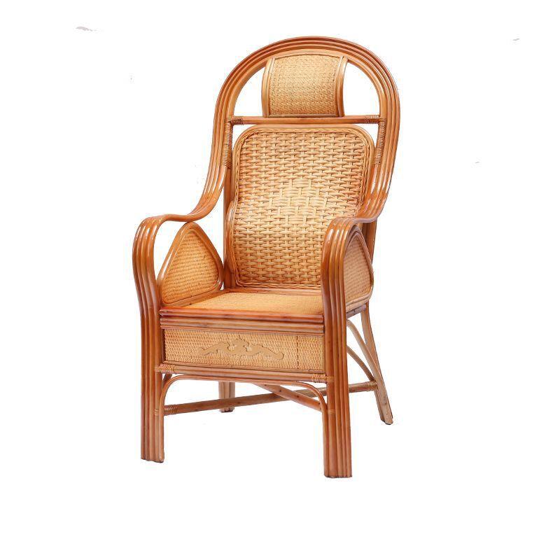 藤椅真藤老人单人休闲高靠背阳台办公藤编藤条腾椅子藤艺家用