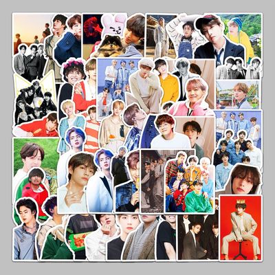50张BTS明星行李箱贴纸