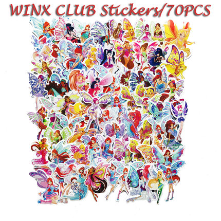WINX CLUB魔法俏佳人卡通笔记本电脑手机旅行箱贴纸蝴蝶仙子贴纸