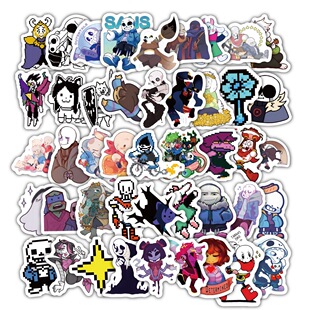 110张undertale传说之下涂鸦贴纸游戏头盔滑板装饰行李箱手机贴画