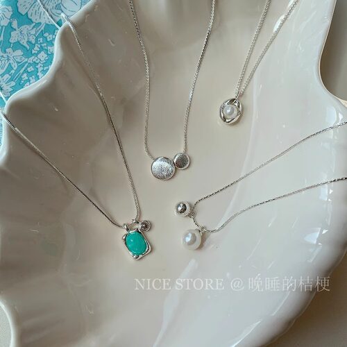 晚睡的桔梗「夏分时节」日韩高级感百搭锁骨链清冷感百搭吊坠项链