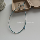 五折清仓「克什米尔 风」民族风天然石哑光串珠项链高级感颈链