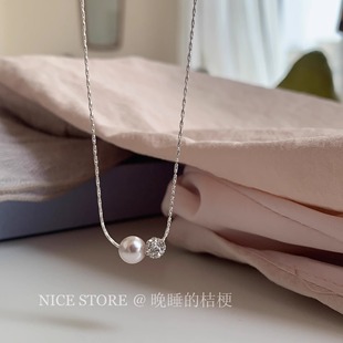 晚睡的桔梗「郁雅」小众精致曼特玫瑰星球项链气质极简风锁骨链