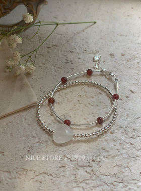 晚睡得桔梗串珠叠戴手链