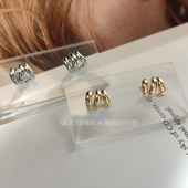 晚睡 桔梗｜高级感小众多圈金属耳钉百搭耳环冷淡风气质通勤耳饰