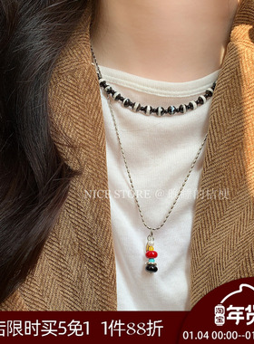 晚睡的桔梗I叠戴彩色项链