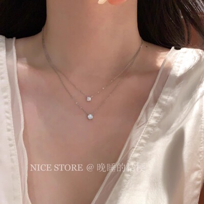 晚睡的桔梗I露丝同款鼻屎钻项链
