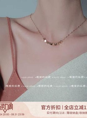 晚睡的桔梗｜人手一条 法式简约方块吊坠项链 百搭设计感锁骨链