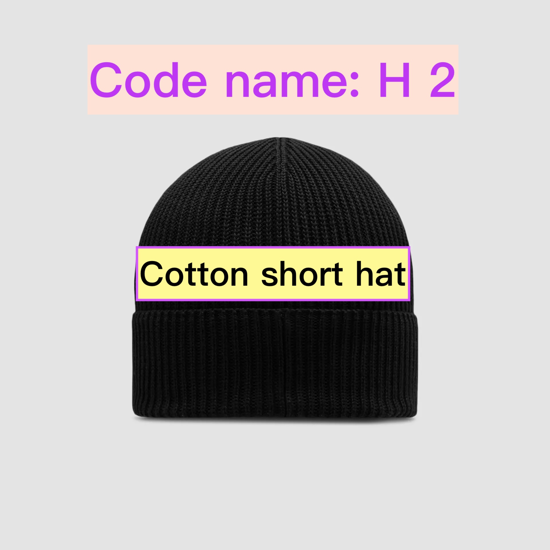 thumbnail for [H2] Cotton Hat cotton short hat