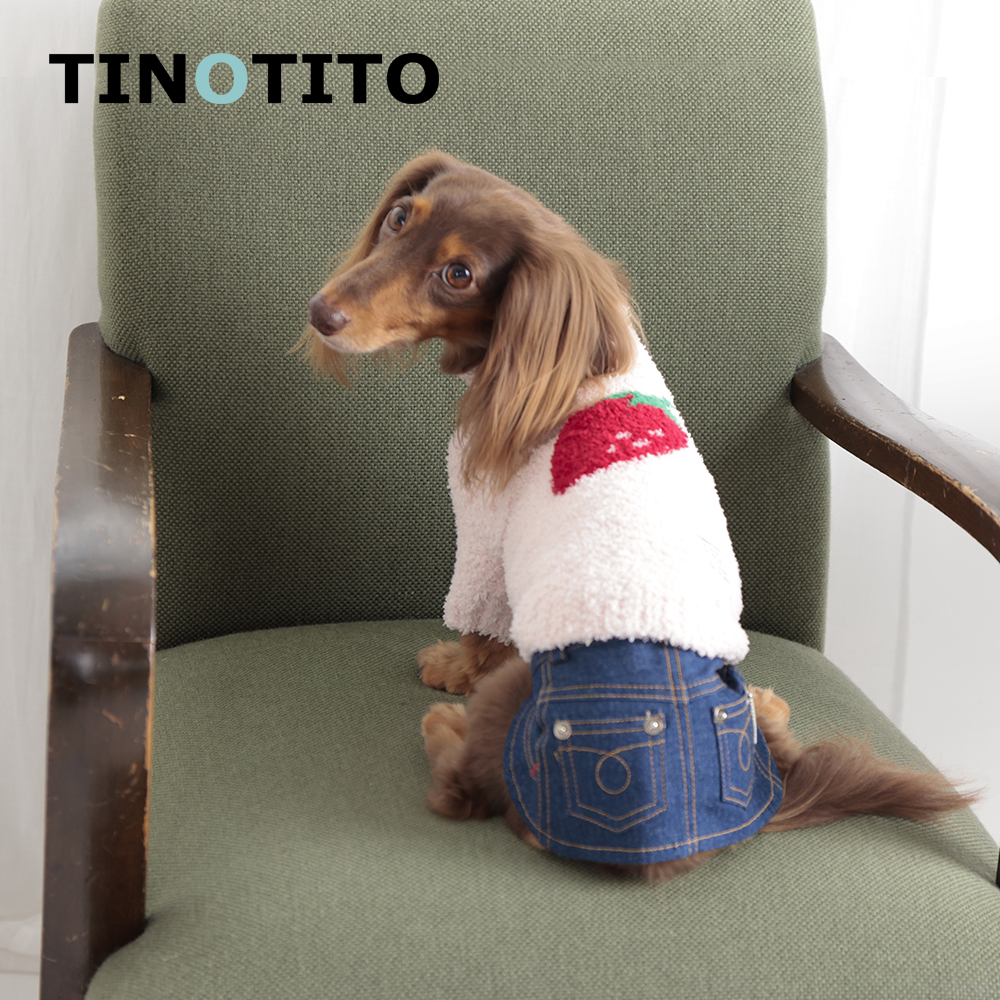 提诺Tinotito日本品牌宠物服装秋冬 高领棉花糖毛衣 超柔软毛保暖