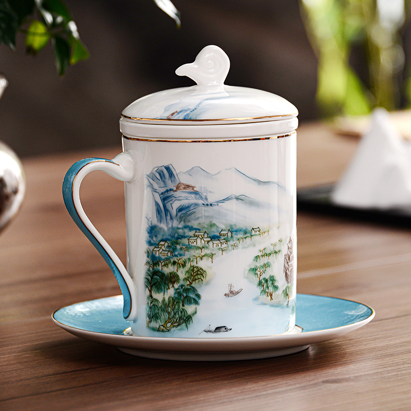 日福陶瓷长城故事祥云茶漏杯