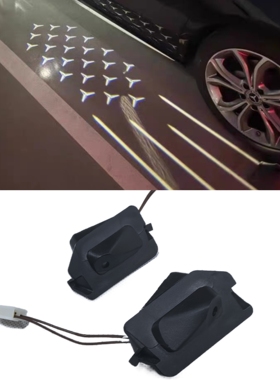 适用奔驰W205 W213 W253 W257 W222 W247后视镜大天使之翼地毯灯