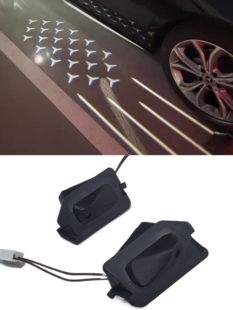 适用奔驰W205 W213 W253 W257 W222 W247后视镜大天使之翼地毯灯