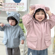 3月10 儿童可爱熊耳朵连帽外套 粉蓝熊