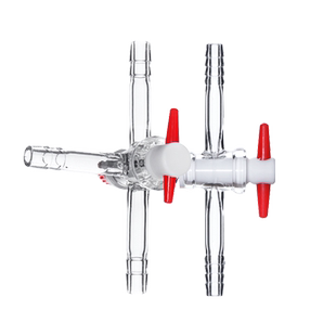 垒固玻璃二通活塞三通四氟活塞二通双支真空活塞三通三支T型三通