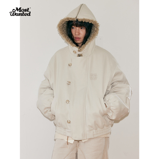 厚款 棉服新款 外套 改良N2B毛领呢料秋冬季 mostwanted