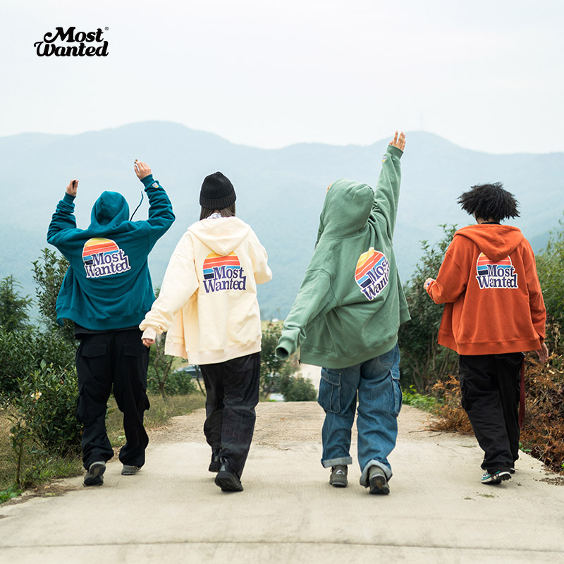 连帽情侣宽松休闲风外套开衫卫衣