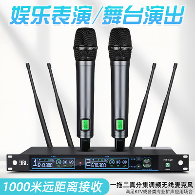 无线话筒一拖二充电调频麦克风