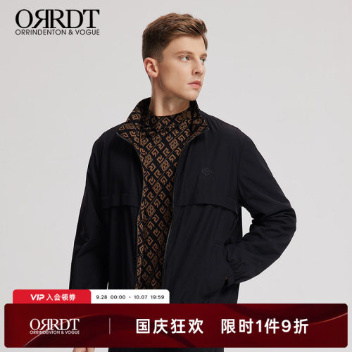 澳林丹顿男装立领商务休闲夹克