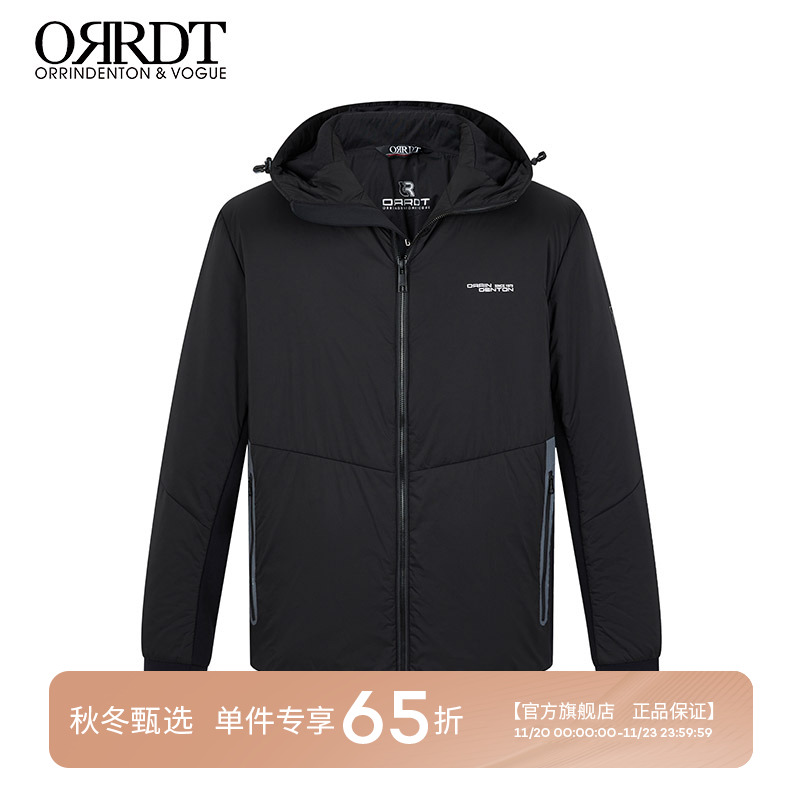 ORRDT澳林丹顿男士拉链连帽简约休闲棉服秋冬新款棉夹克男