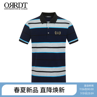 纯棉短袖 ORRDT澳林丹顿男装 新款 休闲条纹POLO衫 A17E1783 男夏季