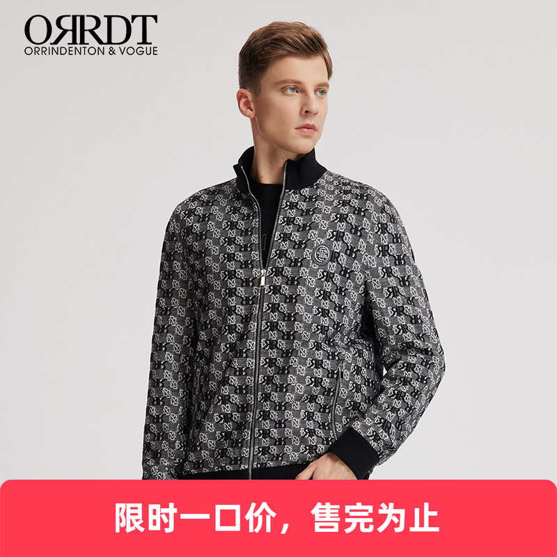 澳林丹顿男装轻奢花版时尚夹克
