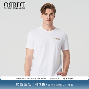 新款 ORRDT澳林丹顿男装 短袖 T恤2025年夏季 字母烫钻A17E1843 时尚