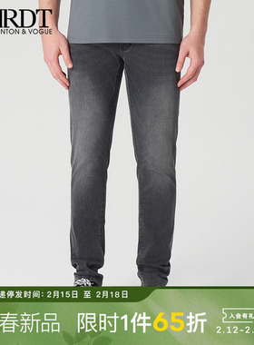 ORRDT澳林丹顿男装简约灰色直筒牛仔裤男2025年春夏长裤A37E1790