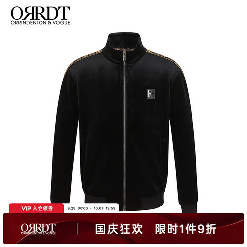澳林丹顿男装潮流撞色图案夹克