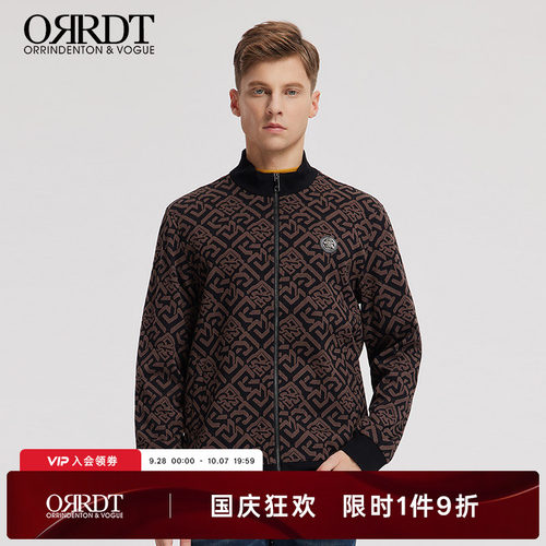 澳林丹顿男装时尚咖啡色夹克