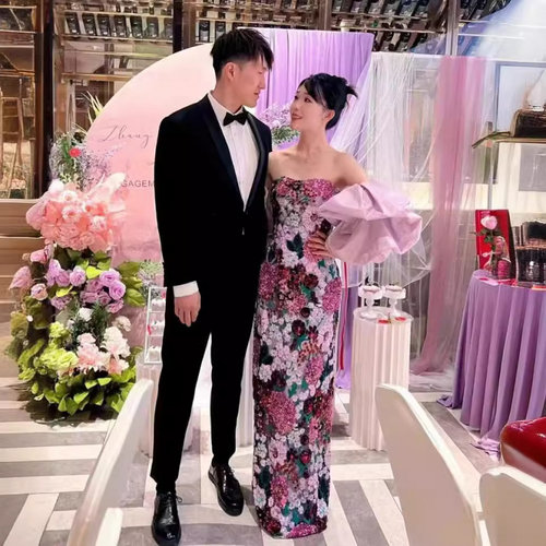 新娘敬酒服高腰2024新款新中式国