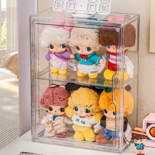 dimoo展示盒全透明搪胶娃娃收纳