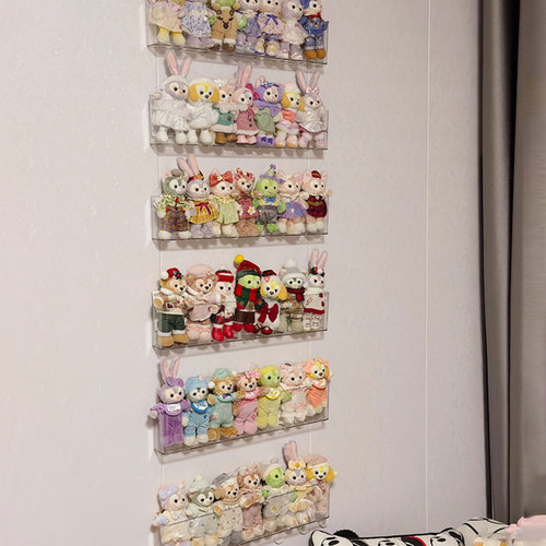 迪士尼挂件收纳盒挂墙免打孔透明