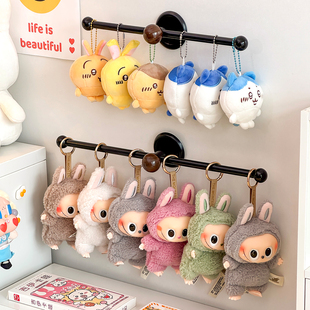 拉布布挂件收纳展示架挂墙labubu搪胶娃娃陈列挂架哭娃公仔玩偶架