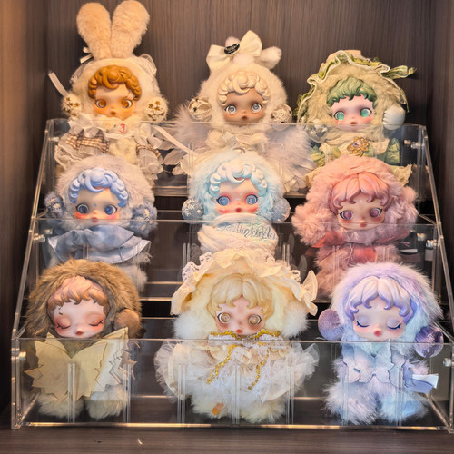 光织园收纳盒亚克力搪胶娃娃展示