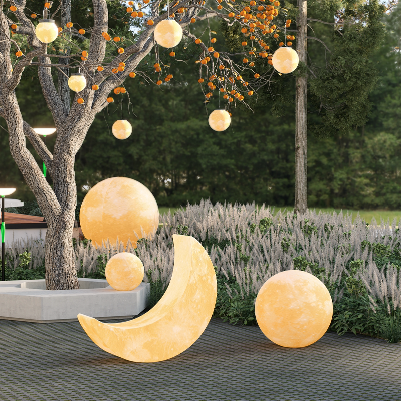 月球灯太阳能防水户外草坪灯创意月亮花园景观庭院灯氛围落地灯具
