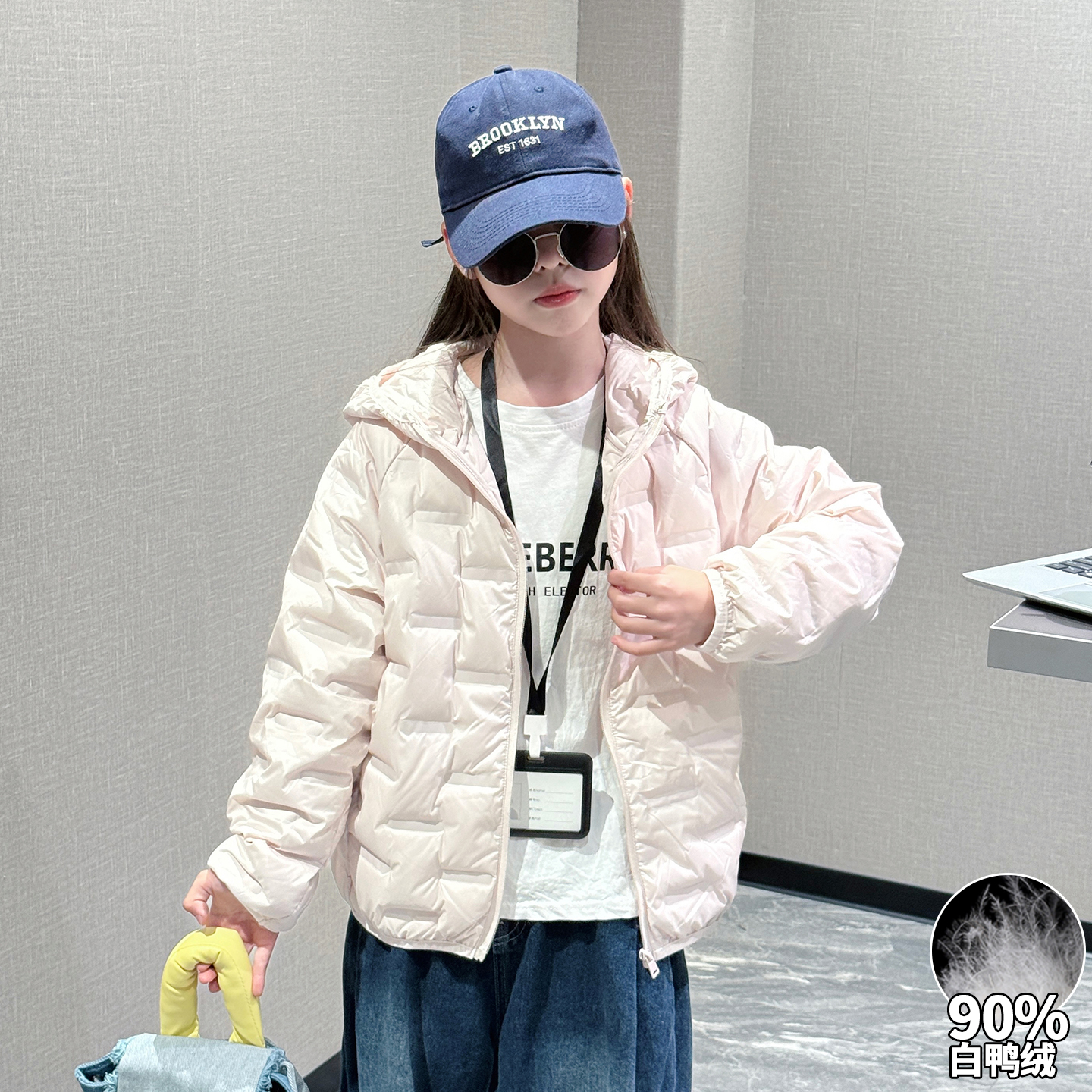 男女童羽绒服轻薄冬装白鸭绒外套