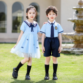 小学生校服海军风六一儿童表演出服夏季 幼儿园毕业照班服合唱套装