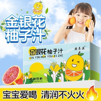 金银花柚子汁儿童饮品果汁饮料植物健康夏天官方旗舰店网红爆款