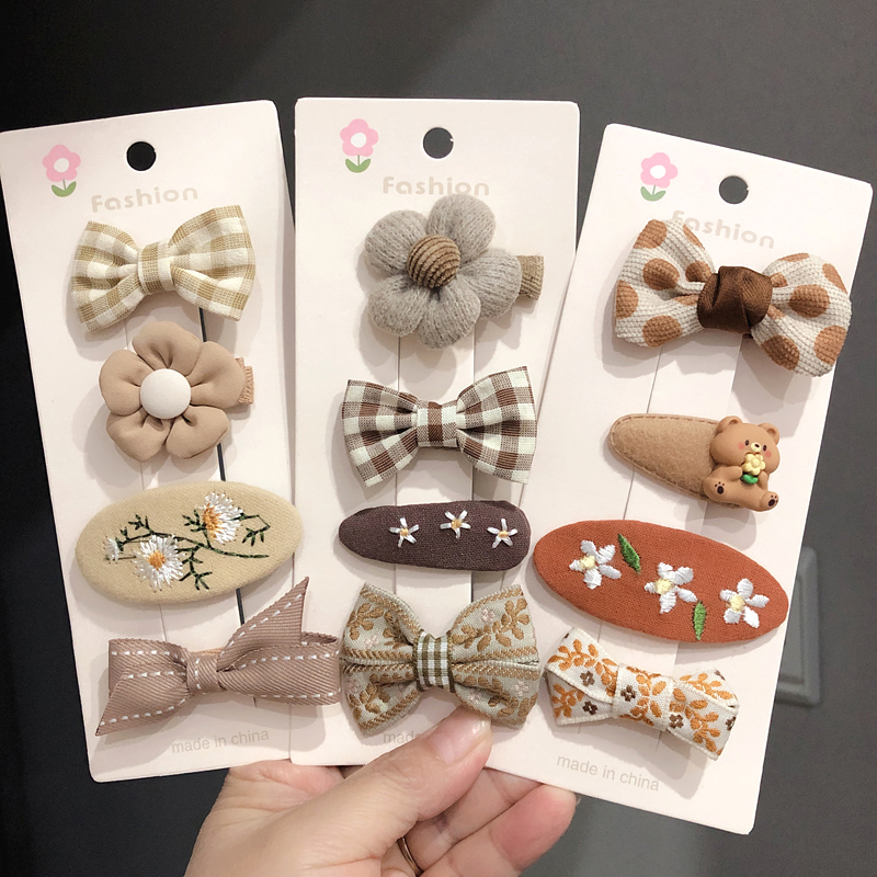 儿童韩版布艺蝴蝶结花朵BB夹