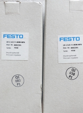 【议价】正品费斯托FESTO 8002391 LR-1/4-D-7-MINI-MPA