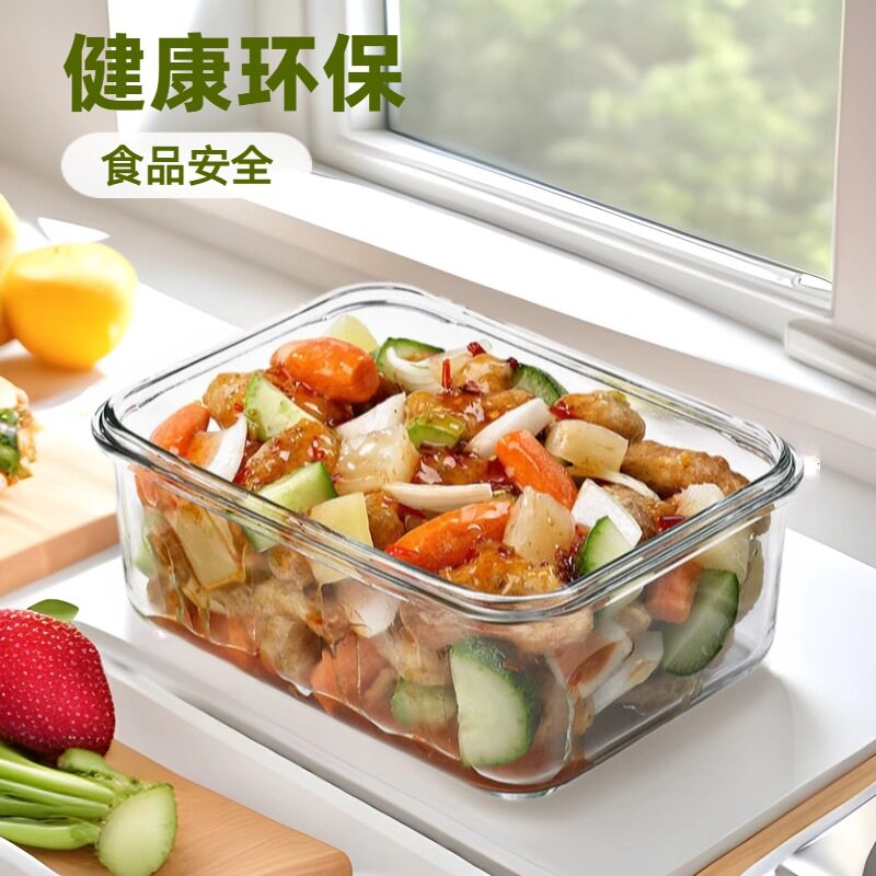 学生专用高硼硅玻璃饭盒套装保鲜