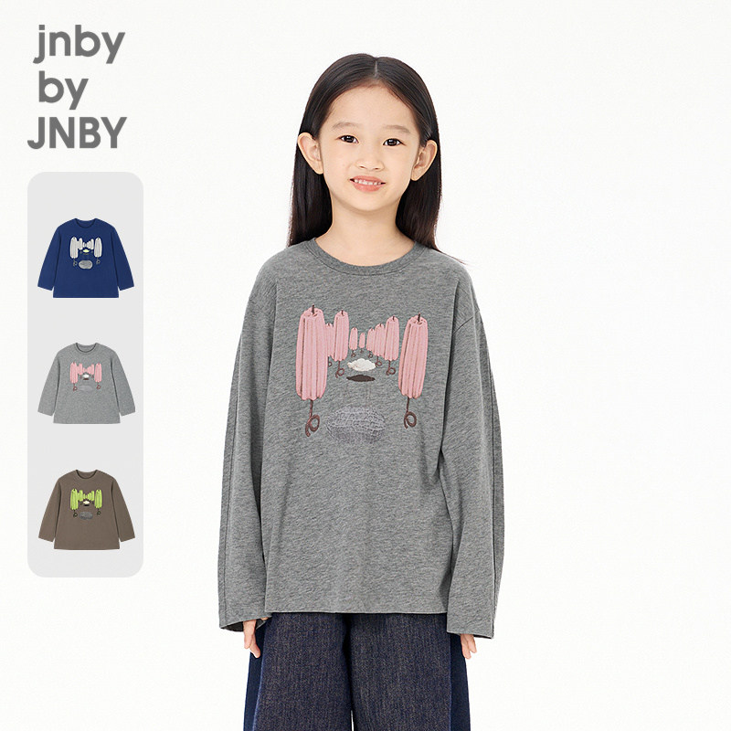 江南布衣童装长袖T恤H型宽松休闲25秋男女童jnbybyjnby图片
