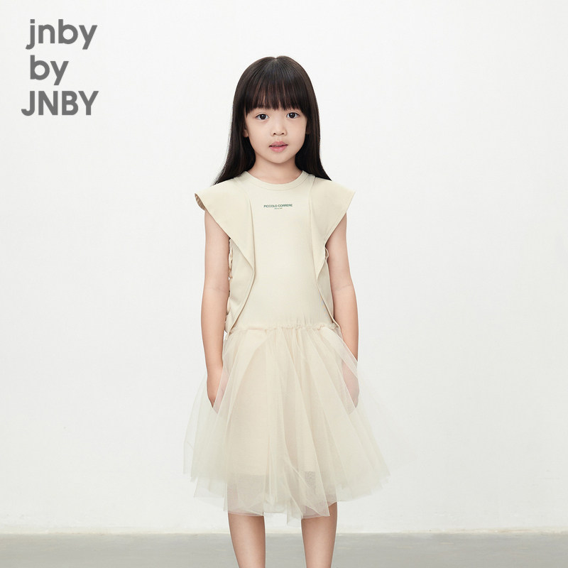 【运动系列】江南布衣童装拼接网纱连衣裙花边公主风夏jnbybyj