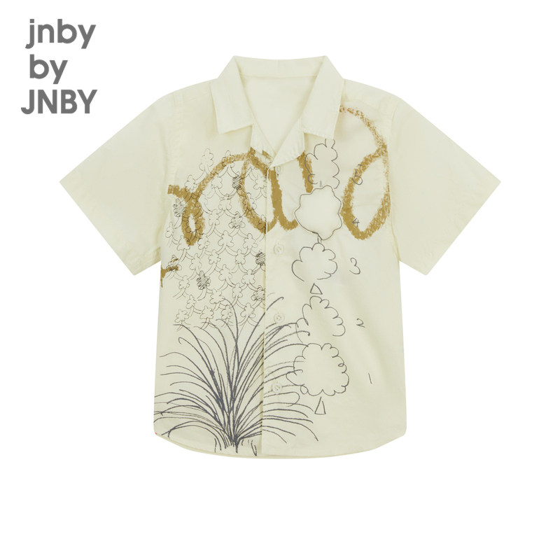 江南布衣婴童短袖衬衫外套纯棉艺术手绘休闲夏男童婴儿jnbybyj