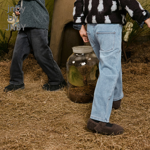 江南布衣童装牛仔直筒长裤舒适简约24冬男女童jnbybyjnby