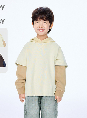 新款江南布衣童装连帽套头卫衣25冬男女童jnbybyjnby1PA411570