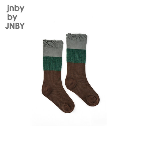 【任选4双99元】江南布衣童装袜子高筒袜拼色儿童jnbybyjnby